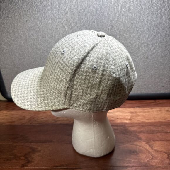 Adidas Golf Houndstooth Snapback Hat Cap Gray Adjustable - Picture 5 of 6